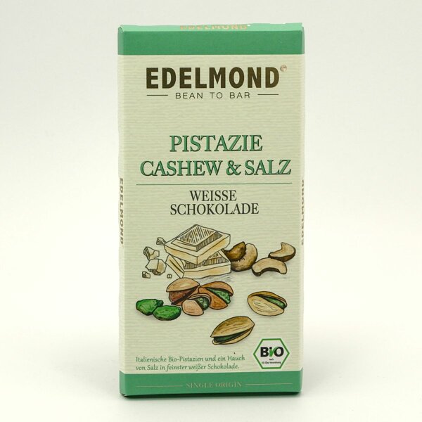 Edelmond Weisse Pistazie Cashew & Salz, 80g