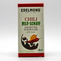 Edelmond Zartbitterschokolade Milde Chili Bio-Fair, 75g
